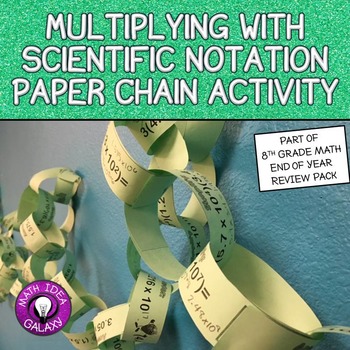 Preview of Operations with Scientific Notation Activity (Paper Chain)