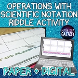 Operations with Scientific Notation Activity (Riddle)
