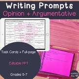 Opinion Argument Writing Prompts