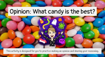 Preview of Opinion Candy Game & Writing Activity _ PERSUASIVE WRITING