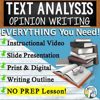 Preview of Text Dependent Analysis Writing - Citing Textual Evidence - Personal Opinion