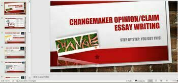 Preview of Opinion Claim Essay Writing using Google Slides