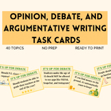 Opinion Debate Argumentative Writing Task Discussion Cards 40