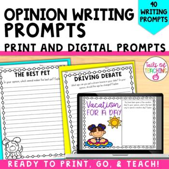 Preview of Opinion writing prompts Opinion writing Opinion writing paper Fact and opinion