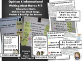 Opinion & Informational Writing Interactive Charts, Songs,