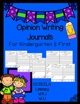 Preview of Opinion Journal Writing for Kindergarten and First