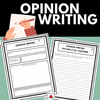 Preview of Opinion Writing Student Template FREE