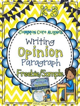 Preview of Opinion Paragraph Writing Unit Freebie/Sample