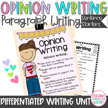 Preview of Opinion Paragraph Writing Unit - Teachers Pay Teachers Spring Writing