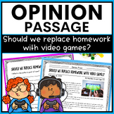 Opinion Reading Passage With Comprehension Questions - Per