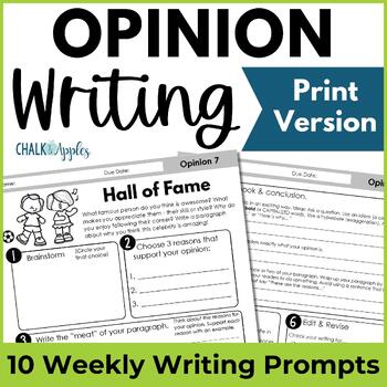 Preview of Opinion Writing Prompts & Graphic Organizers for Paragraph Writing of the Week