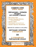 Opinion Persuasive Writing Prompt Reading Stimulus Common 