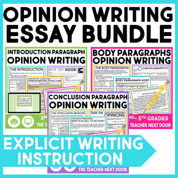 Preview of Opinion Writing Essay Persuasive Graphic Organizer Anchor Chart Digital Resource