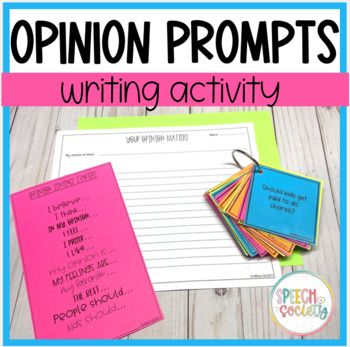 Opinion Prompts by Speech Society | TPT