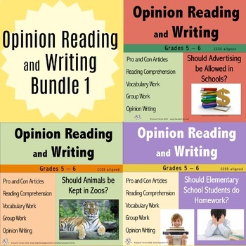 Preview of Opinion Writing and Opinion Reading Bundle 1