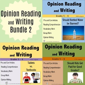 Preview of Opinion Writing and Opinion Reading Bundle 2