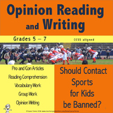 Opinion Writing and Opinion Reading - Should Contact Sport