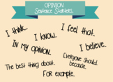 Opinion Sentence Starters Resource