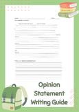 Opinion Statement Writing Guide/Template | Freebie | Handw