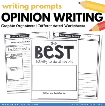 Preview of Opinion Writing Graphic Organizers and Differentiated Worksheets