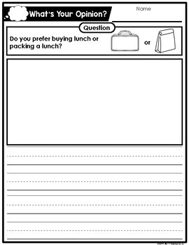 opinion writing prompts by a kinderteacher life tpt