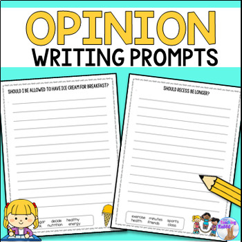 Opinion Writing Prompts - Printable & Digital by The Teaching Rabbit