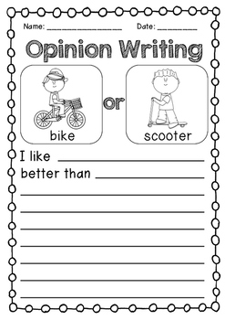 Opinion Writing by OK Kid | Teachers Pay Teachers