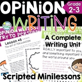 Opinion Writing 2nd Grade 3rd Graphic Organizer Minilessons Prompts PowerPoint