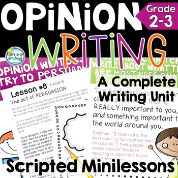 Preview of Opinion Writing 2nd Grade 3rd Graphic Organizer Minilessons Prompts PowerPoint