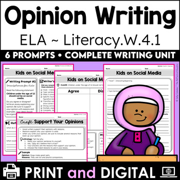 Preview of Opinion Writing | 4th Grade Writing 6 Week Unit