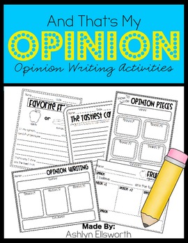 Preview of Opinion Writing Activities