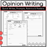 Opinion Writing Activities: Quick Writes, Prompts, Rubrics