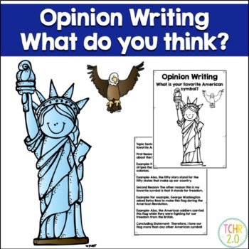 Preview of Opinion Writing American Symbols