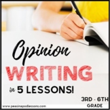 Opinion Writing Anchor Chart Graphic Organizer with Reason