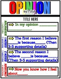 Opinion Writing Anchor Chart  |  Poster Size and Regular 8.5 x 11