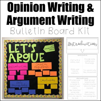 Preview of Opinion Writing & Argument Writing Bulletin Board Kit