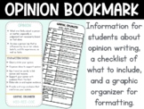 Opinion Writing Bookmark for Students