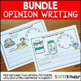 Kindergarten Opinion Writing Prompts Bundle
