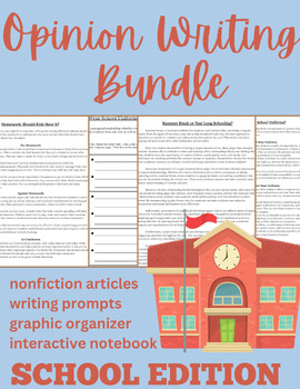 Preview of Opinion Writing Bundle - School Edition
