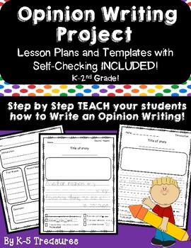 Opinion Creative Writing: Complete Writing in 7 days! | K-2nd Grade