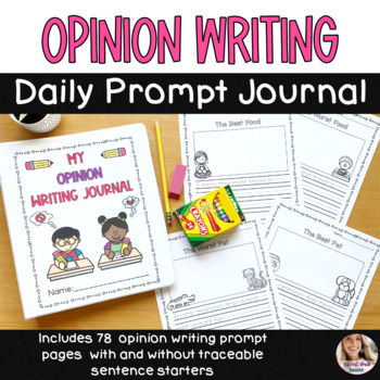 Preview of Opinion Writing Daily Prompts Journal