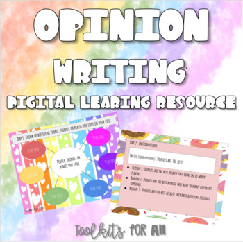 Preview of Opinion Writing: Digital Learning Resource