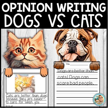 Preview of Opinion Writing Dog vs Cat  | Graphic Organizers | Prompt