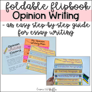 Preview of Opinion Writing: Step by Step Foldable Graphic Organizer for Text Based Writing