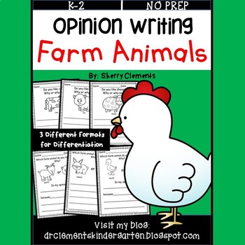 Preview of Opinion Writing | Farm Animals