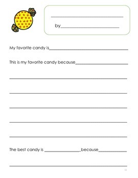 Opinion Writing: Favorite Candy-poem, opinion paragraph/ use after ...