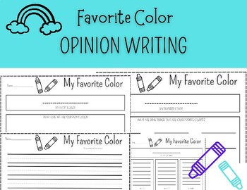 Preview of Opinion Writing - Favorite Color Writing for K-2