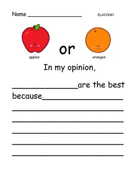 Opinion Writing: Favorite Fruit by Sherry Clements | TpT