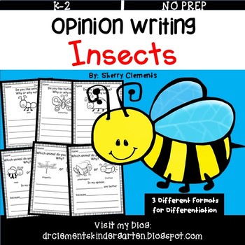 Preview of Insect Opinion Writing | Spring | Summer
