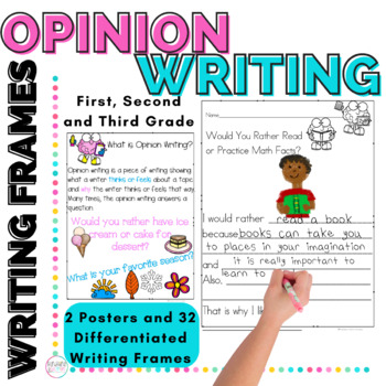 Opinion Writing | Frames | for Grades 1-3 by Sunshine and Lollipops